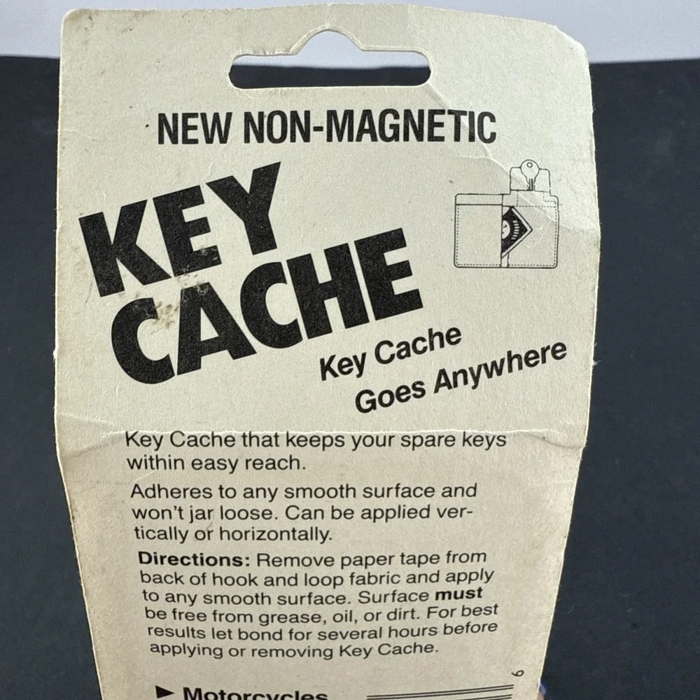 Vintage Wet Winds Black Pouch Key Cache Hider Holder Hook and Loop Non-Magnetic